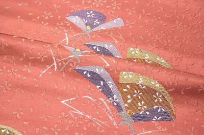 画像3: ■「京都西陣織-徳田延男謹製」 地紋 オシャレ 九寸 正絹 名古屋帯■