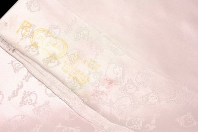 画像1: ■可愛らしいお多福柄 ボカシ 日本の絹 丹後ちりめん 正絹 長襦袢■