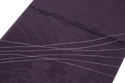画像1: ■「正絹 夏物 絽」 深紫色系 オシャレな 帯揚げ 平組 帯締め セット■