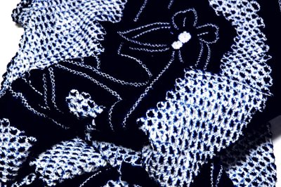 画像3: ■伝統工芸品 有松鳴海絞り 濃紺色系 最高級 浴衣■