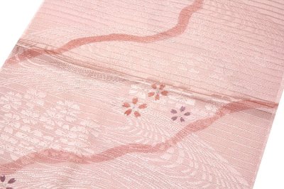 画像1: ■「正絹 夏物 絽」 花柄 地紋 帯揚げ 平組 帯締め セット■