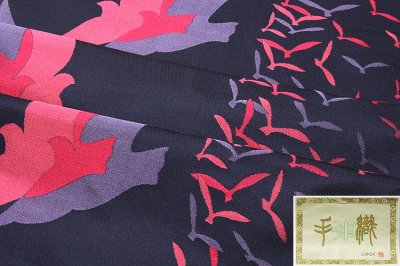 画像3: ■「じゅらく謹製」 リバーシブル 手織りの逸品 最高級 長尺 ロングサイズ 半幅 小袋帯■