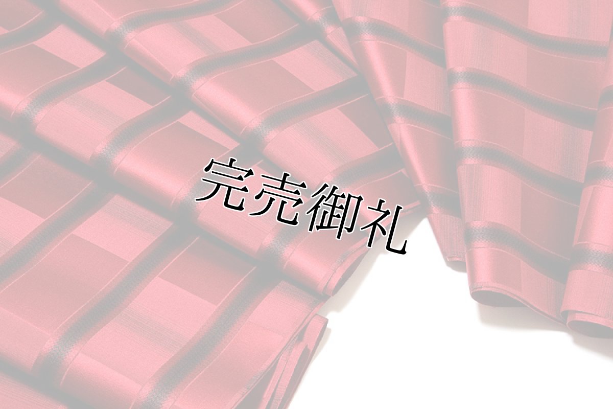 画像3: ■【訳あり】「撥水加工 雨コート」 縞柄 赤紅に黒 防寒着にも 和装コート 道行コート 羽織 道中着 ちりよけコート おしゃれコート■ (3)