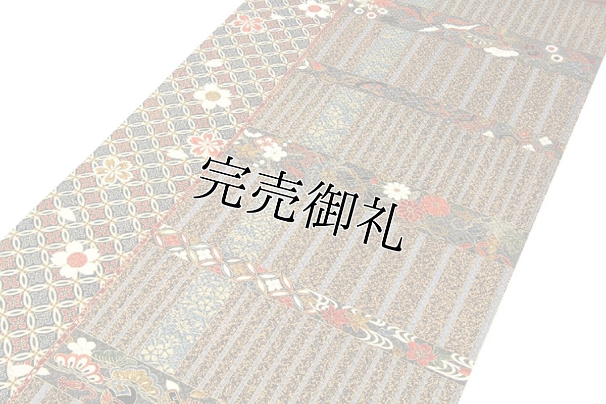画像2: ■【訳あり】「花遊雅-はなゆうが」 高級ちりめん使用 吉祥文様 正絹 小紋■ (2)
