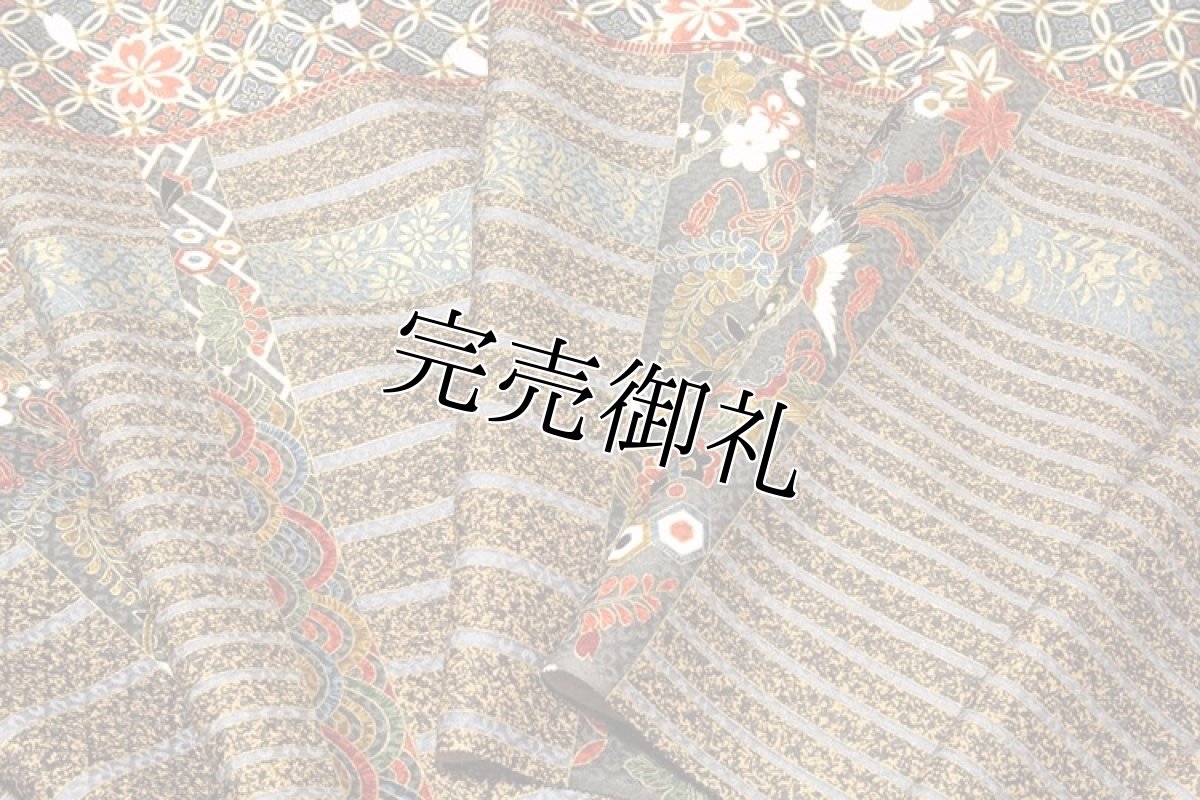 画像4: ■【訳あり】「花遊雅-はなゆうが」 高級ちりめん使用 吉祥文様 正絹 小紋■ (4)