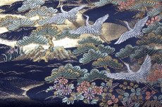 画像4: ■京都西陣老舗 「しらえ織物謹製」 松風飛鶴文 正絹 袋帯■ (4)