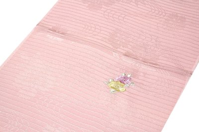 画像1: ■「正絹 夏物 絽」 贅沢な刺繍入り 華やかでオシャレな 地紋 帯揚げ 丸組 帯締め セット■