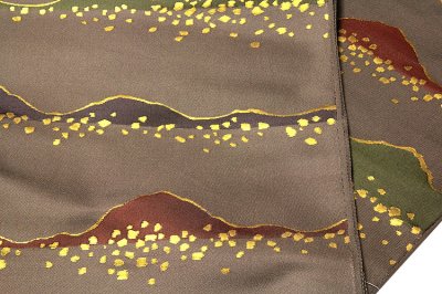 画像3: ■京都西陣織「岩井一男謹製」 上品な金糸織 気品ある 全通 正絹 九寸 名古屋帯■