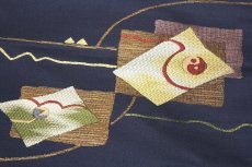 画像3: ■京都西陣織「三幸織物謹製」 オシャレ 太鼓柄 正絹 九寸 名古屋帯■ (3)