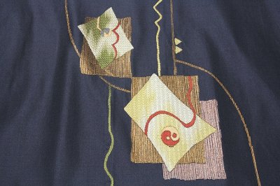 画像3: ■京都西陣織「三幸織物謹製」 オシャレ 太鼓柄 正絹 九寸 名古屋帯■