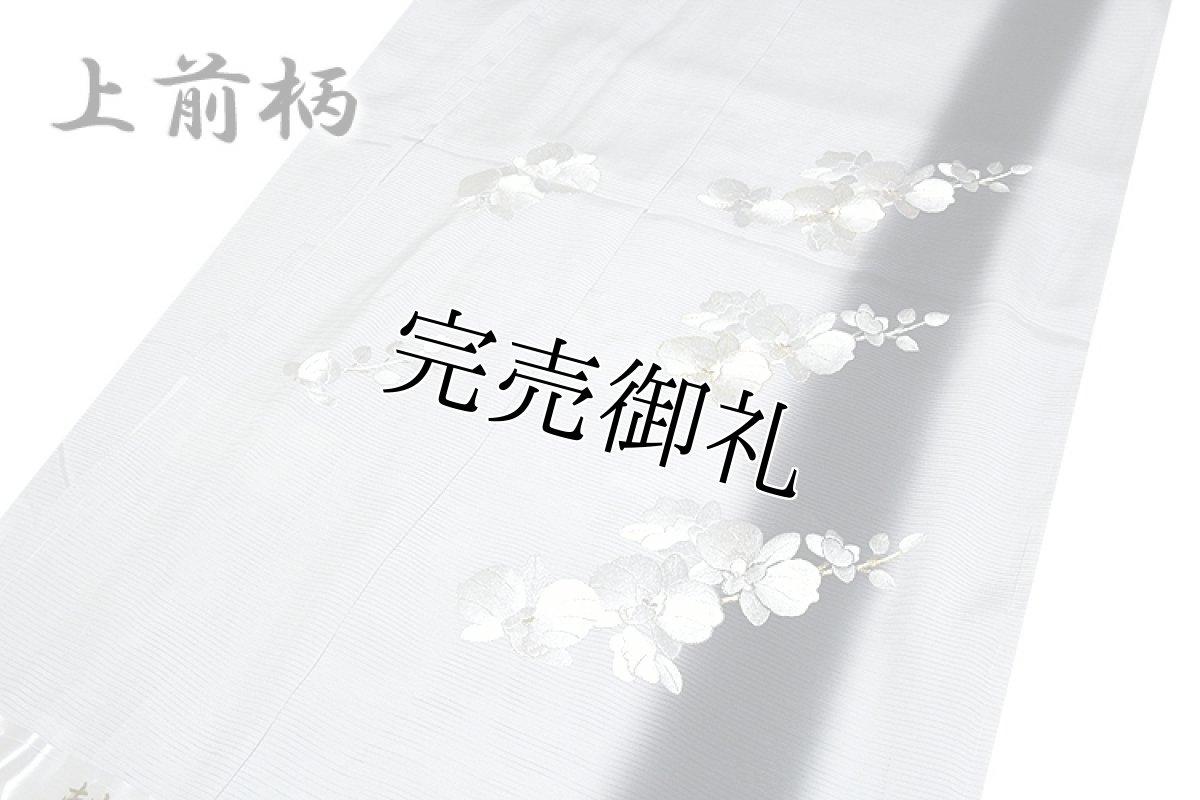 画像3: ■「細やかな総刺繍」 【胡蝶蘭】 粋なボカシ染め 高級ちりめん使用 夏物 絽 正絹 訪問着■ (3)