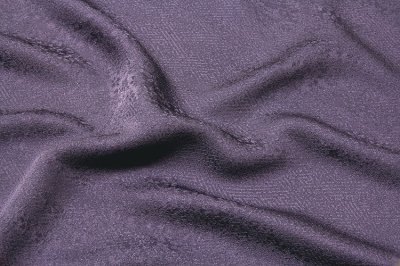 画像2: ■「日本の絹：丹後ちりめん生地使用」 深紫色系 地紋 堅牢染 正絹 色無地■