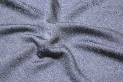 画像2: ■「日本の絹：丹後ちりめん生地使用」 青グレー色系 地紋 堅牢染 正絹 色無地■