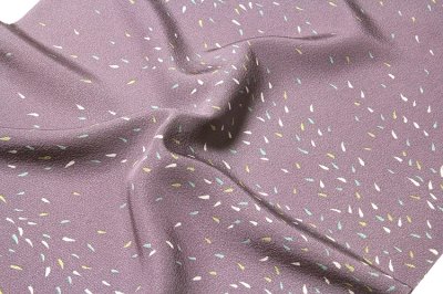 画像3: ■「高級ちりめん使用」 単衣にもおすすめ 渋い浅紫色 オシャレ 反物 正絹 小紋■