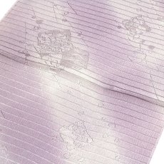 画像2: ■「正絹 夏物 絽」 立体的な地紋起こし ボカシ染め オシャレ 帯揚げ 平組 帯締め セット■ (2)