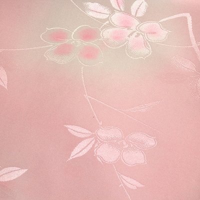 画像3: ■花模様 ボカシ染め 正絹 長襦袢 反物■