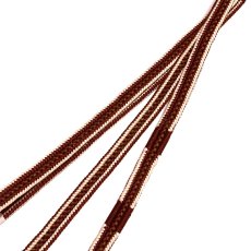 画像4: ■「正絹」 オシャレ 紫鳶色系 帯揚げ 平組 帯締め セット■ (4)