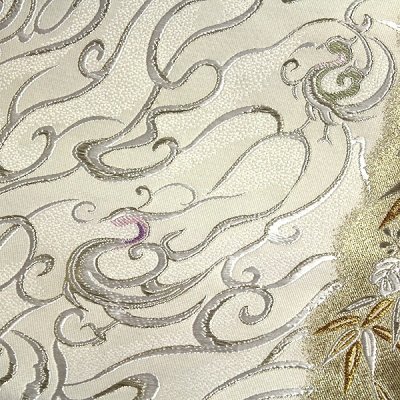 画像3: ■「京都西陣織：浅山織物謹製」 ローブデコルテ 明暉瑞鳥文 フォーマル 正絹 袋帯■