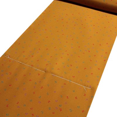 画像1: ■【訳あり】 オシャレ 濃い黄土色系 正絹 反物 長襦袢■