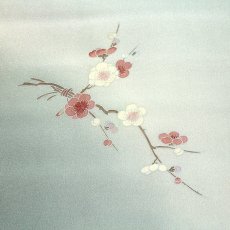 画像3: ■【訳あり】 手描き 花柄 友仙 付下げ柄 ボカシ染め 正絹 反物 長襦袢■ (3)