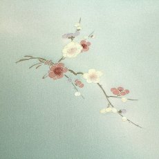 画像3: ■【訳あり】 手描き 花柄 付下げ柄 ボカシ染め 羽二重生地 正絹 反物 長襦袢■ (3)