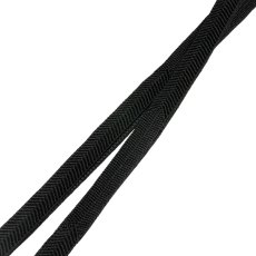 画像6: ■長尺 喪服用 帯締め 黒色 手ぐみひも 平組：絹100％ 【全2種】 ロングサイズ 手ぐみ 手組 和装小物 着物 正絹 帯〆■ (6)