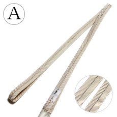画像3: ■長尺 手組紐 帯締め 白色系 平組：絹100％ 【全5種】 ロングサイズ 手ぐみ 手組 和装小物 着物 礼装 正絹 高級 帯〆■ (3)
