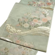 画像1: ■【訳あり】 京都西陣織 「廣瀬織物謹製：涼風」 夏物 単衣 ぬれぬき使用 もじり織 絽 正絹 袋帯■ (1)