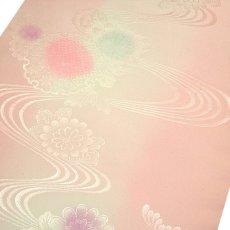 画像3: ■【訳あり】 「振袖用」 振りボカシ 袖ボカシ ピンクベージュ色系 美しいボカシ染め 反物 正絹 長襦袢■ (3)