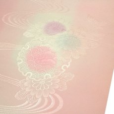 画像4: ■【訳あり】 「振袖用」 振りボカシ 袖ボカシ ピンクベージュ色系 美しいボカシ染め 反物 正絹 長襦袢■ (4)
