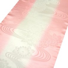 画像2: ■【訳あり】 「振袖用」 振りボカシ 袖ボカシ ピンクベージュ色系 美しいボカシ染め 反物 正絹 長襦袢■ (2)