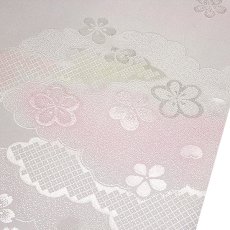 画像4: ■【訳あり】 振袖用 袖ボカシ 石竹色×ピンクベージュ色系 反物 正絹 長襦袢■ (4)