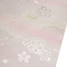 画像4: ■【訳あり】 振袖用 袖ボカシ 淡黄色×ピンクベージュ色系 反物 正絹 長襦袢■ (4)