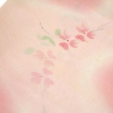 画像3: ■長襦袢 正絹 新品 訳あり 反物 花柄 ぼかし ピンクベージュ 未仕立て 着物■ (3)