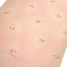 画像2: ■長襦袢 正絹 新品 訳あり 反物 南天 ぼかし ピンクベージュ 未仕立て 着物■ (2)