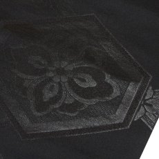 画像4: ■喪服帯 黒共帯 京都西陣織 老舗 川端謹製 宮中内染司の技法を継承 紫木蓮 黒色 九寸 正絹 名古屋帯■ (4)