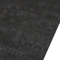 画像3: ■【訳あり】喪服帯 黒共帯 黒色 九寸 正絹 名古屋帯■ (3)