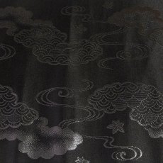 画像4: ■喪服帯 黒共帯 京都西陣織 豊永謹製 本泥 綾つづれ 香具山 黒色 九寸 正絹 名古屋帯■ (4)
