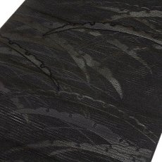 画像3: ■喪服帯 夏物 絽 京都西陣織 宮崎機業店謹製 黒共帯 黒色 九寸 正絹 名古屋帯■ (3)