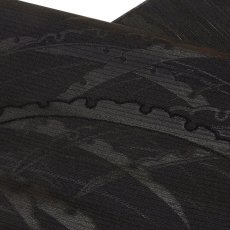 画像4: ■喪服帯 夏物 絽 京都西陣織 宮崎機業店謹製 黒共帯 黒色 九寸 正絹 名古屋帯■ (4)