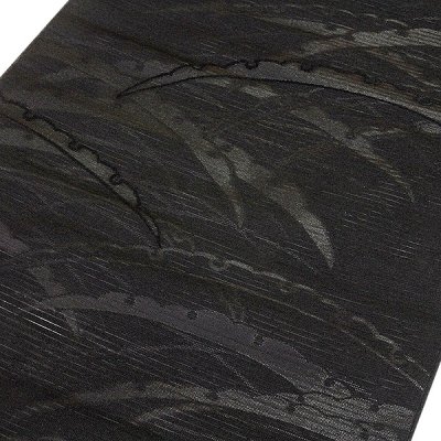 画像2: ■喪服帯 夏物 絽 京都西陣織 宮崎機業店謹製 黒共帯 黒色 九寸 正絹 名古屋帯■