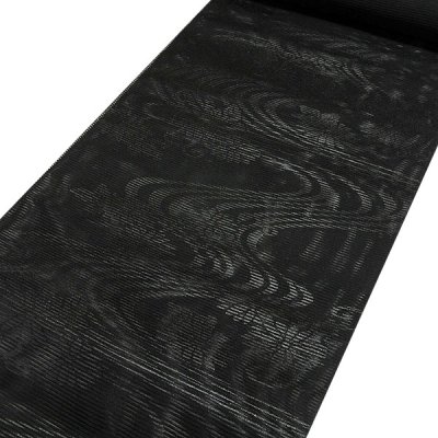 画像2: ■喪服帯 夏物 絽 京都西陣織 京都御所清和院御門前 梨木神社御祈願 公家染 黒共帯 黒色 九寸 正絹 名古屋帯■