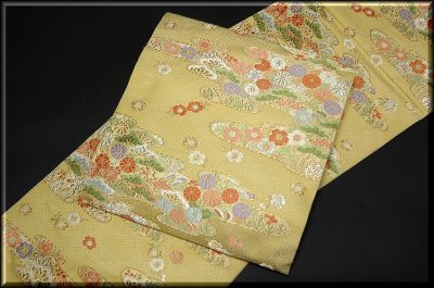 画像2: ■「服部織物謹製」 こはく錦製造元 京都西陣 袋帯■