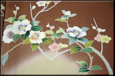 画像3: ■手縫い仕立て付き 「岡部修治」作 手描き 花模様 上品な 訪問着■