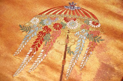 画像3: ■お仕立て付き 「高島織物」謹製 引箔 総手刺繍 やすらい祭り 名古屋帯■