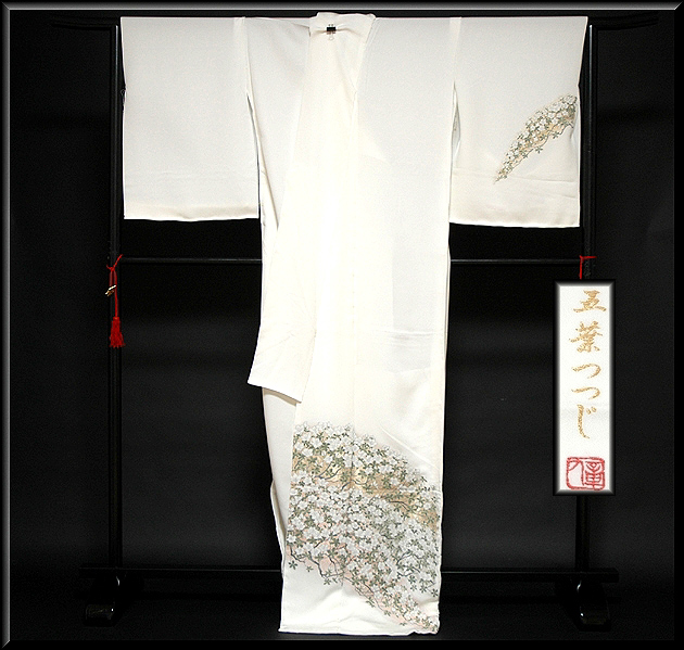 中華のおせち贈り物 一つ紋 絽 色無地 夏着物  居敷当て付き 単衣
