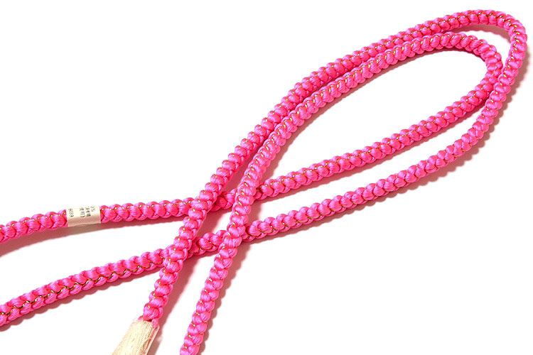 □「ショッキングピンク色系」 振袖に最適! 正絹 総絞り 帯揚げ 帯締め 