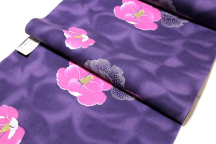 ベルギー製 浴衣(高級仕立ゆかた)四季の花木染 新品 日本製 - 通販 