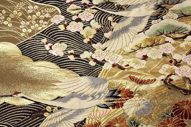 「京都西陣-吹山織物謹製」 スコッチガード加工 正絹 袋帯