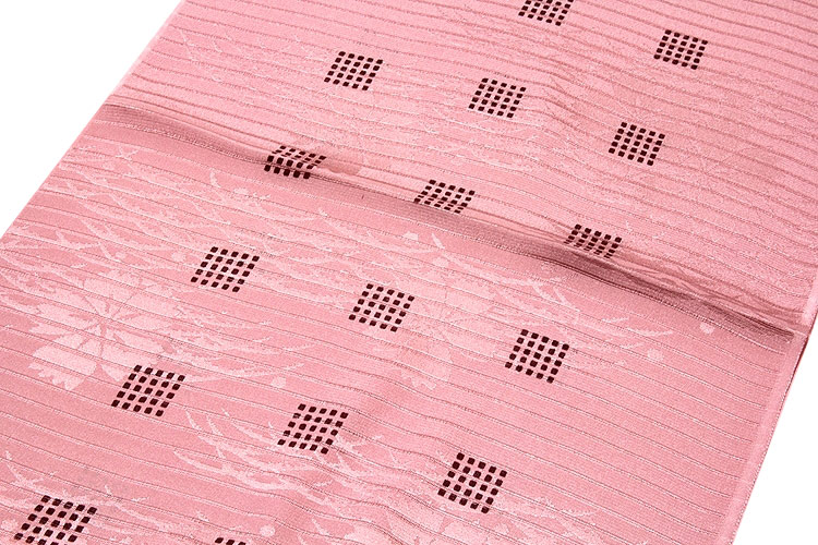 「正絹 夏物 絽」 オシャレ 地紋入り 帯揚げ 平組 帯締め セット